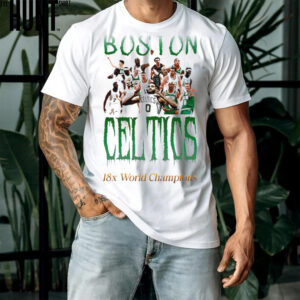 Boston Celtics 18x World Champions team players shirt
