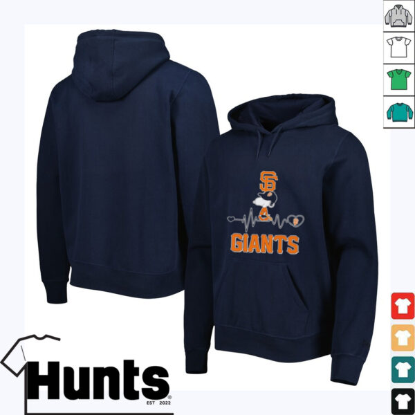 Snoopy heartbeat San Francisco Giants shirt