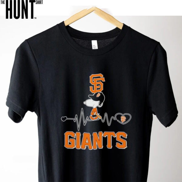 Snoopy heartbeat San Francisco Giants shirt